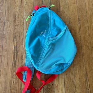 NEW LL Bean Stowaway Sling Pack Lightweight Backpack Bag Single Strap Ocean Teal